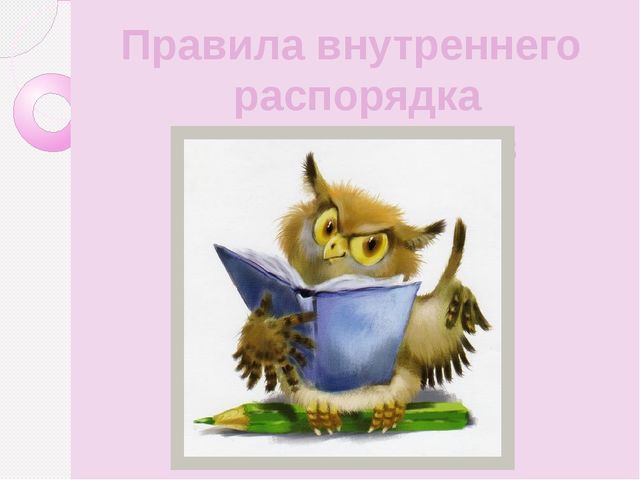 Презентация на тему: "Правила внутреннего распорядка" (для родителей)