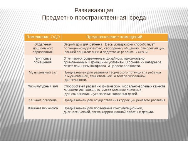 Основная образовательная программа дошкольного образования