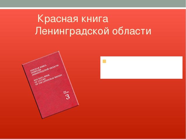 Растения красной книги ленинградской области презентация