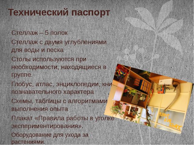 Презентация о моделировании центра эксперементирования в детском саду