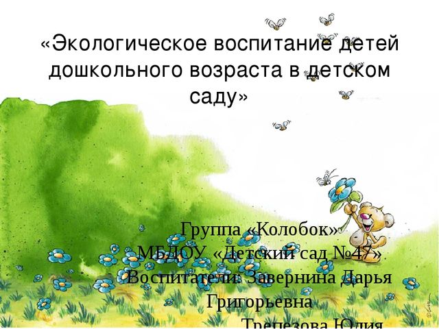 Презентация "Экологический уголок в ДОУ"