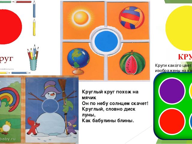 Презентация для младшей группы по основным формам и цветам