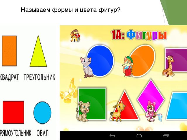 Презентация для младшей группы по основным формам и цветам