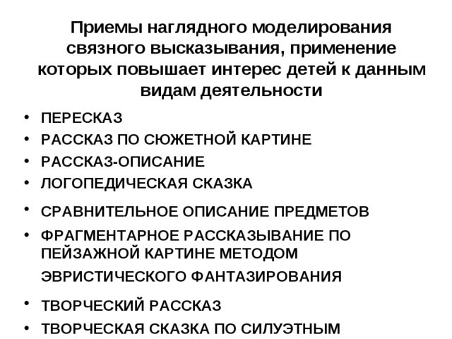 Развитие связной речи у дошкольников методом наглядного моделирования