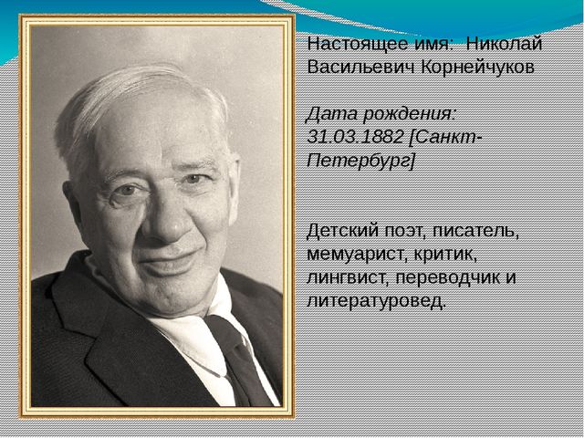 Презинтация на тему К.И.Чуковский