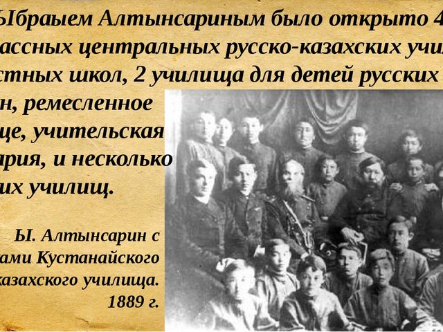 Презентация для сценария мероприятия "Ыбрай Алтынсарин"