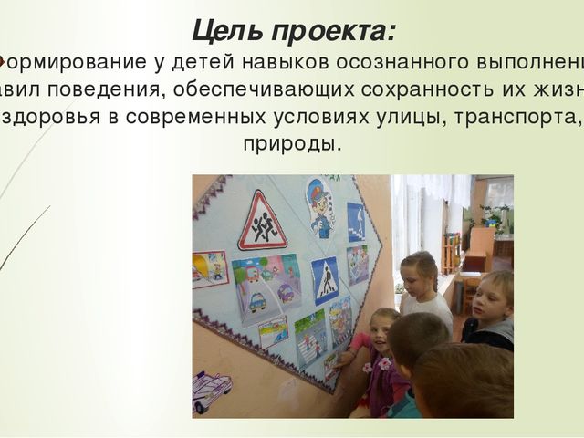 Презентация по проектной деятельности на тему ПДД