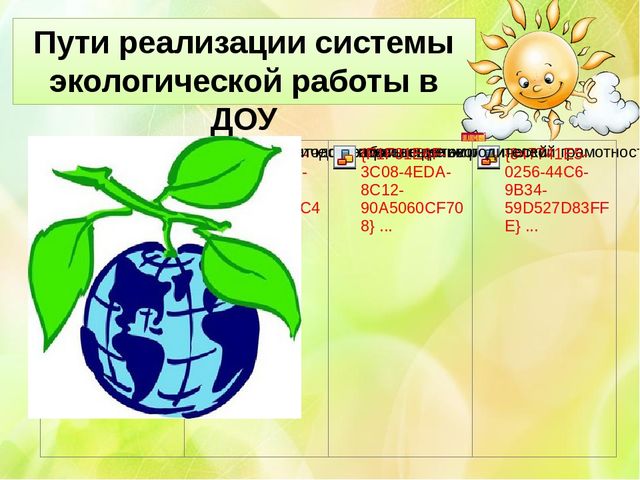 Презентация "Экологическое воспитание в детском саду"