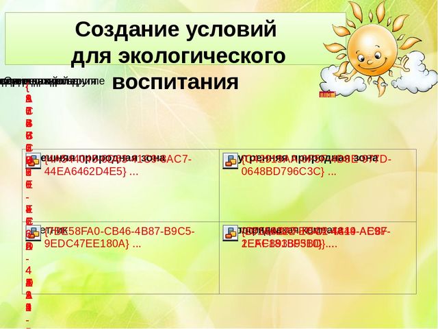 Презентация "Экологическое воспитание в детском саду"