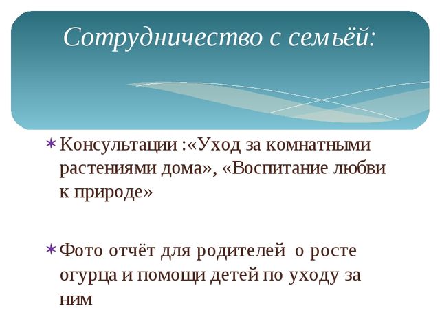 Открытый урок на тему: "Наблюдение за ростом огурца"