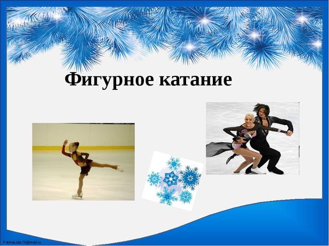 Презентация для старших дошкольников "Зимние виды спорта"
