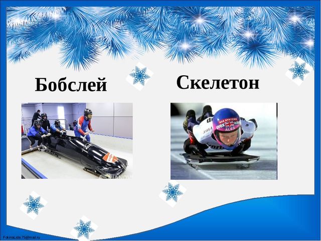 Презентация для старших дошкольников "Зимние виды спорта"
