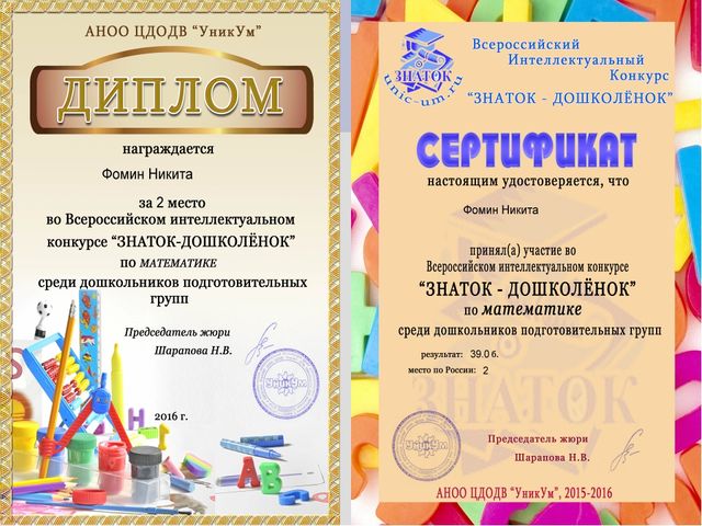 Портфолио воспитателя отделения дошкольного образования Лютовой Ю.А.