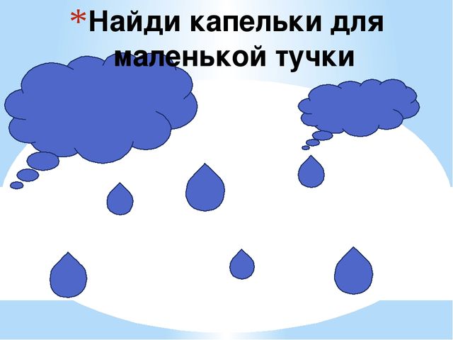 Интерактивная игра «Тучка и капельки»