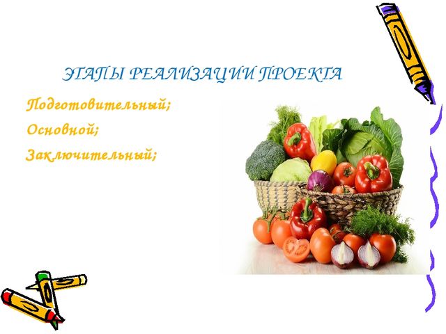 Проект "Овощи, фрукты, ягоды - полезные продукты" в старшей группе "Улыбка"