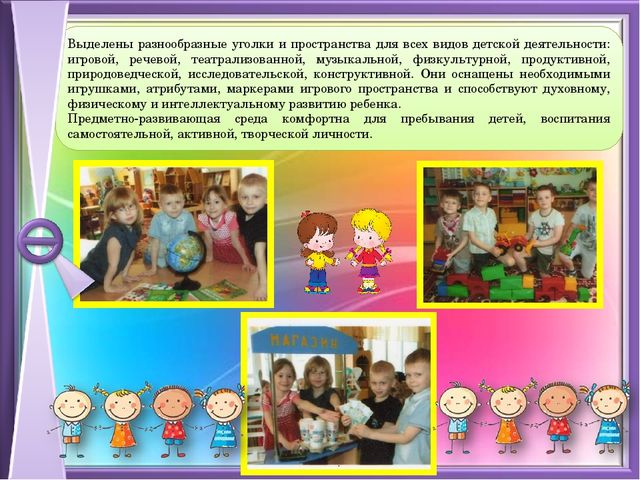 Презентация предметно - развивающая среда в группе детского сада.