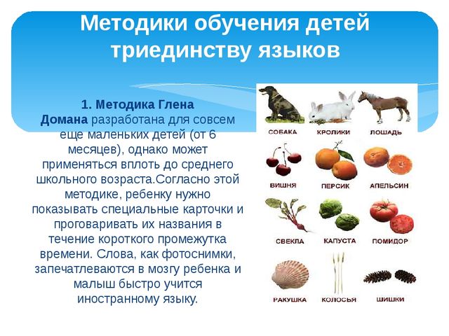 Презентация "Методики обучения детей триедиству языков"