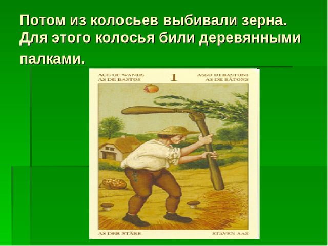 Презентация для детей средней группы о том как раньше хлеб выращивали.