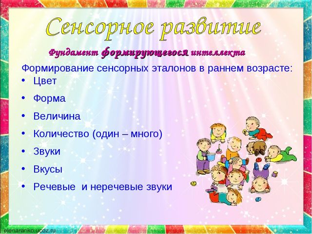 Презентация по сенсорному развитию на тему"Формирование представлений о сенсорных эталонах у детей раннего возраста