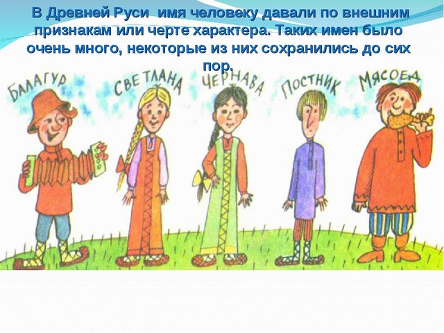 Презентация на тему "Наши имена"