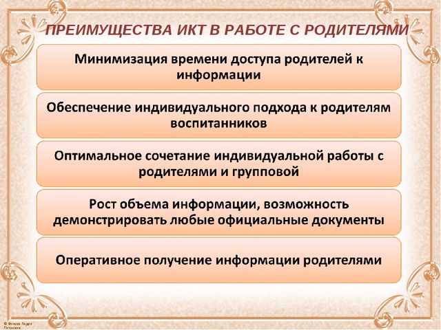 Презентация "Использование средств ИКТ в работе воспитателей с родителями воспитанников"
