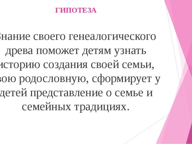 Исследовательско-творческий проект «Мое генеалогическое древо»