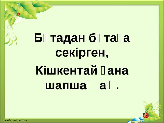 Презентация на тему "экологиялық марафон"