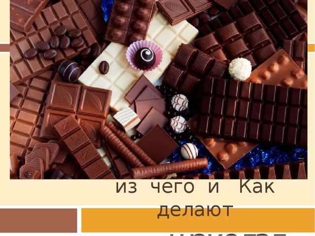 Презентация для детей дошкольного возраста на тему "Шоколад"