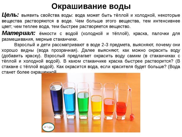 Картотека опытов в средней группе