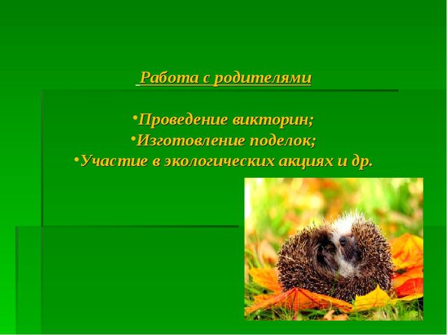 Презентация на тему: Составление проекта по экологии в ДОУ