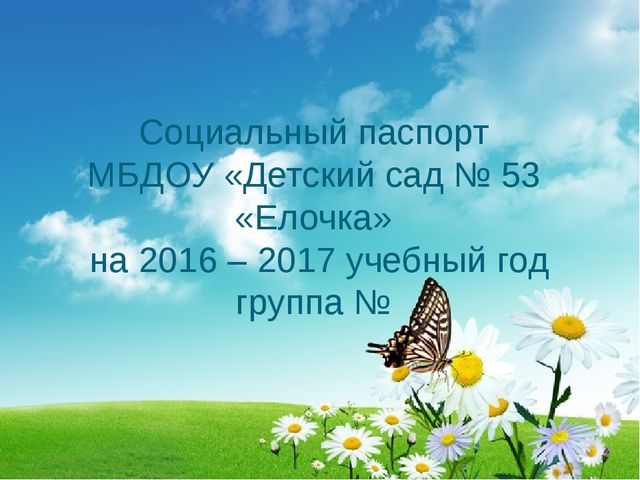 Презентация "База данных детей ДОУ. Социальные паспорта"
