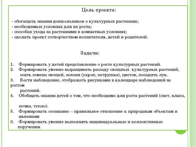 Проект "Огород на подоконнике"