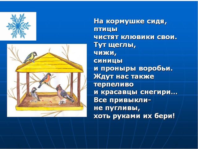 Презентация для детей дошкольного возраста по ознакомлению с окружающим на тему "Зимующие птицы"