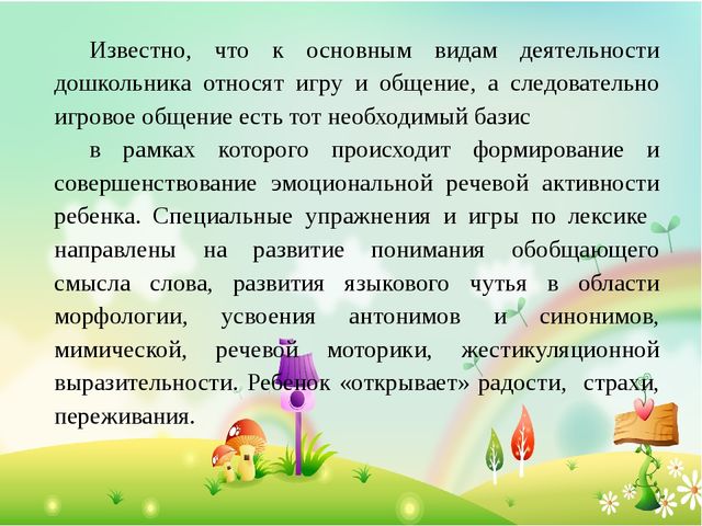 Лексические игры и упражнения