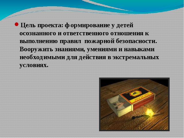 Презентация "Чтобы не было беды" проект по пожарной безопасности