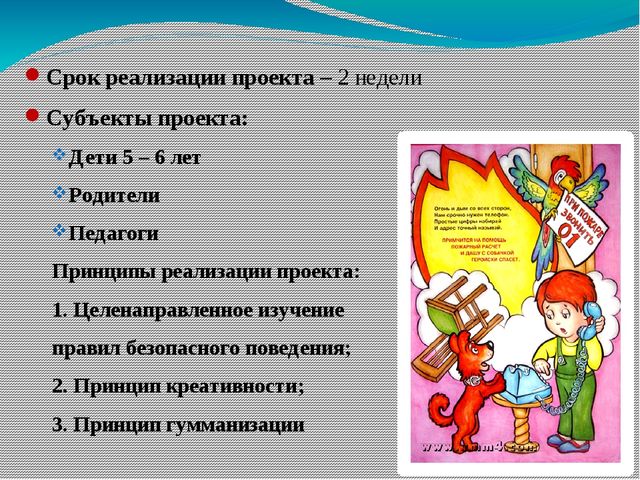 Презентация "Чтобы не было беды" проект по пожарной безопасности