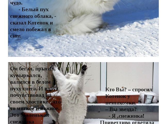 Авторская сказка "О маленькой снежинке"