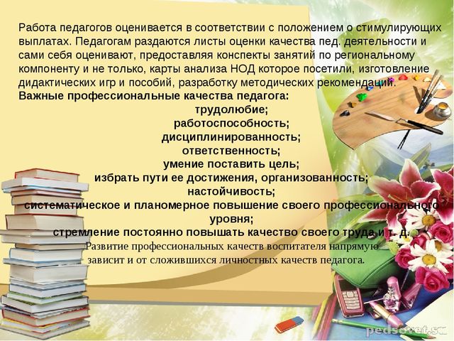 Презентация из опыта работы "Профессиональные качества педагога"