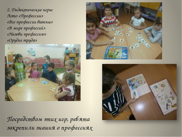 Презентация проекта по теме "Профессии" в старшей группе