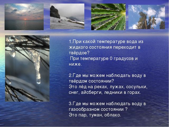 Презентация проекта: “ Вода – источник жизни ”. Творческое название проекта: “ Вода в природе и в жизни человека ”.