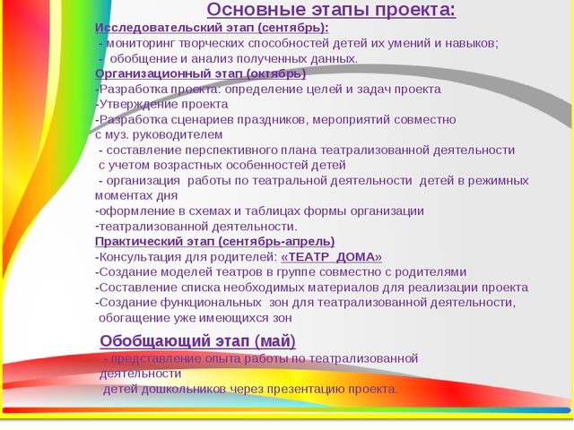Презентация проектной деятельности в старшей группе "Театр и Мы".
