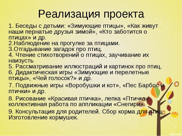 Презентация к проекту "Птицы"