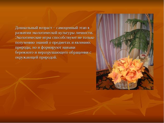 Презентация экологического квеста в средней группе на тему "Осень"