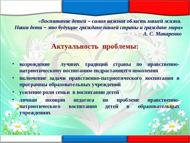 Творческая презентация "Нравственно патриотическое воспитание дошкольников" (обобщение опыта работы)