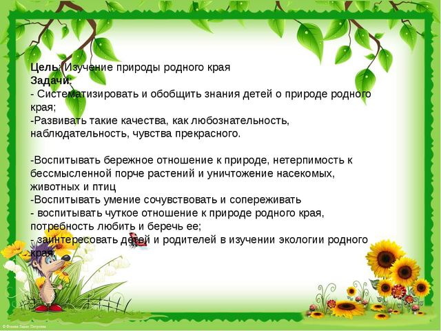 Презентация "Природа нашего края."