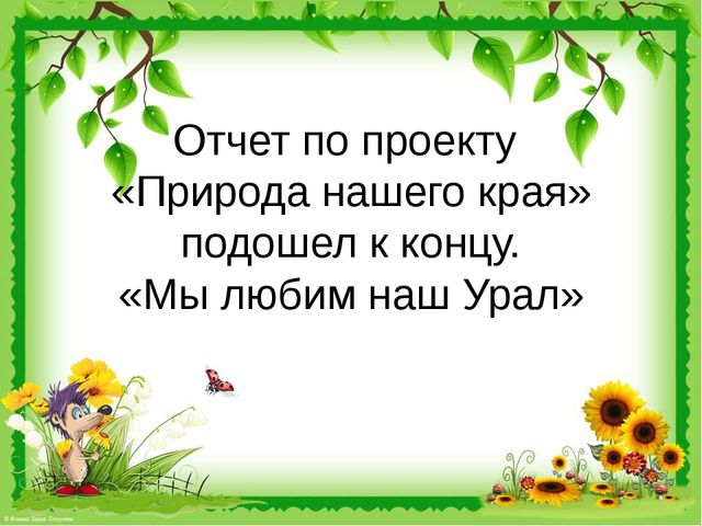 Презентация "Природа нашего края."
