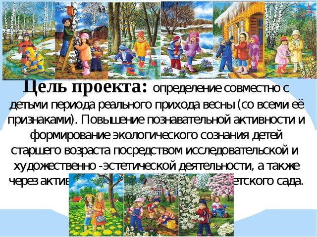 Проект старшей группы "Признаки весны"