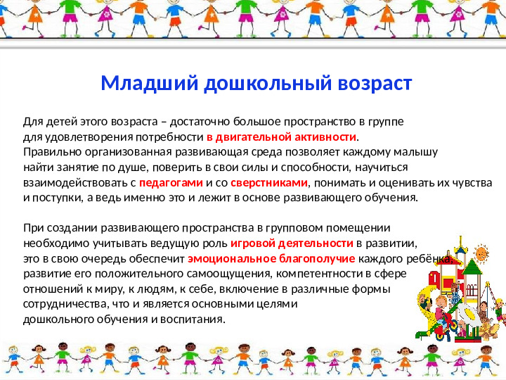 Развивающая предметно-пространственная среда в группах ДОУ