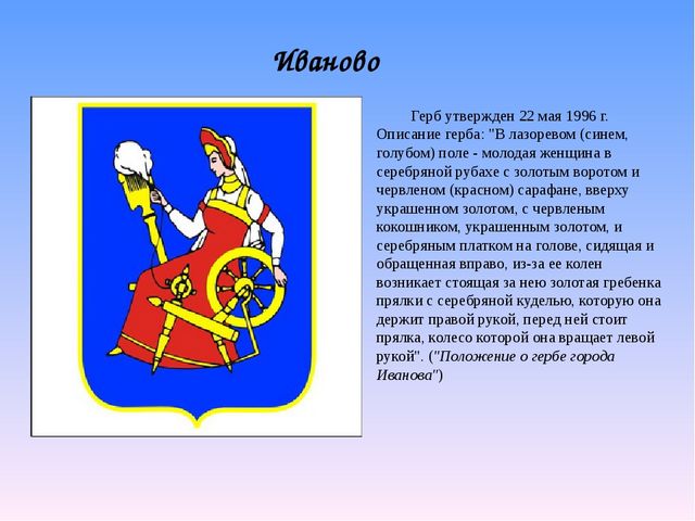Гербы городов ивановской области фото с названиями