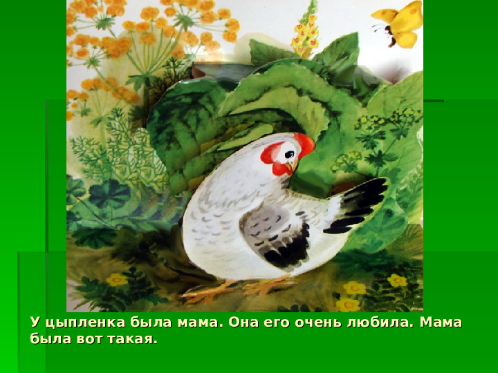Презентация к ОУД по художественной литературе К. Чуковский "Цыпленок"